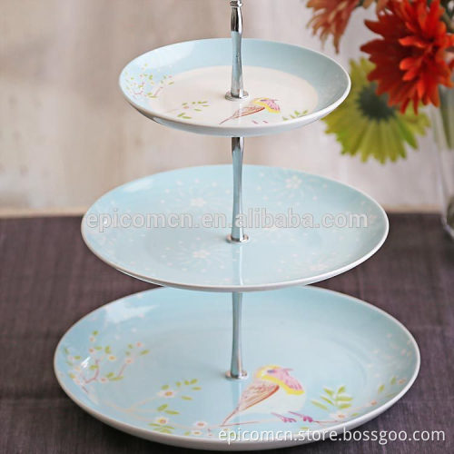 3 tiers cake stand, cake plate, cupcake stand, cupcake holder,cake cups holder, ceramic cake stand